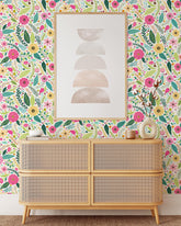 Bright Colorful Floral Wallpaper